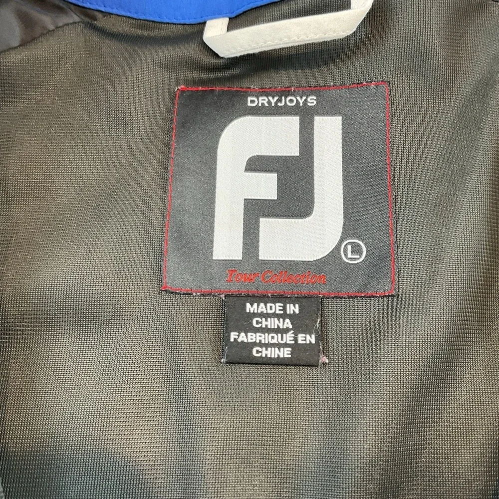 FootJoy DryJoys‎ Tour Collection Windshirt Mens L Black 1/2 Zip Pullover READ